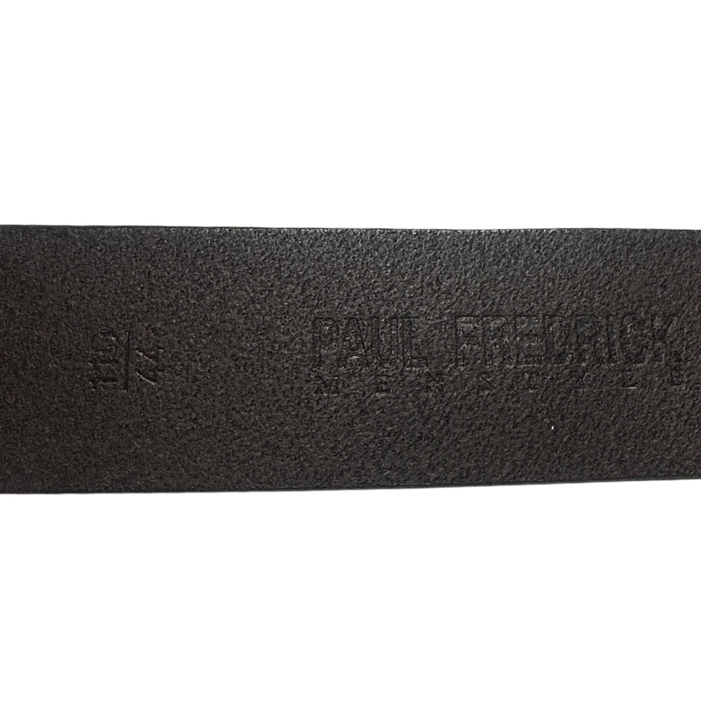 Paul Fredrick Bridle Leather Belt Mens Size 44 Brown Silver Plaque‎ Buckle - Picture 7 of 7